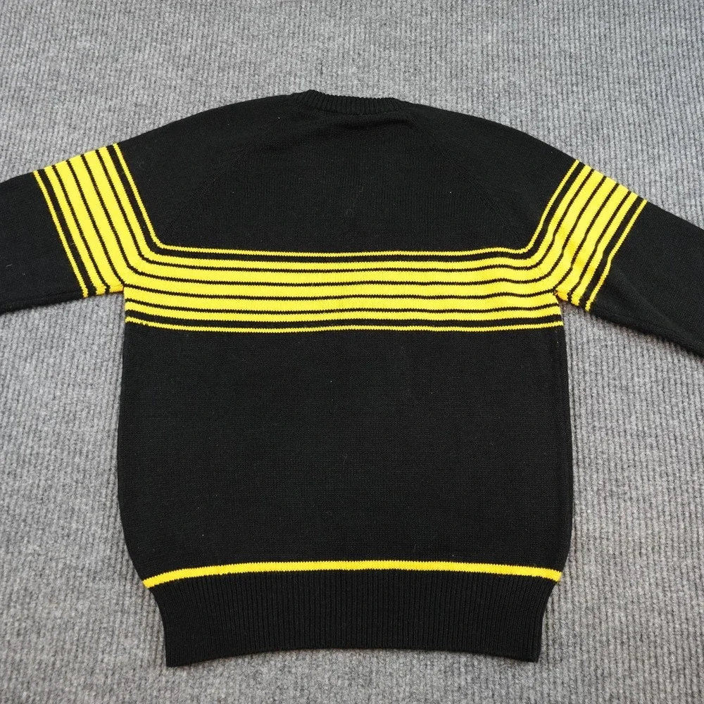 Vintage Purdue Boilermakers Sweater Mens Medium Black Striped NCAA Brian MacNeil